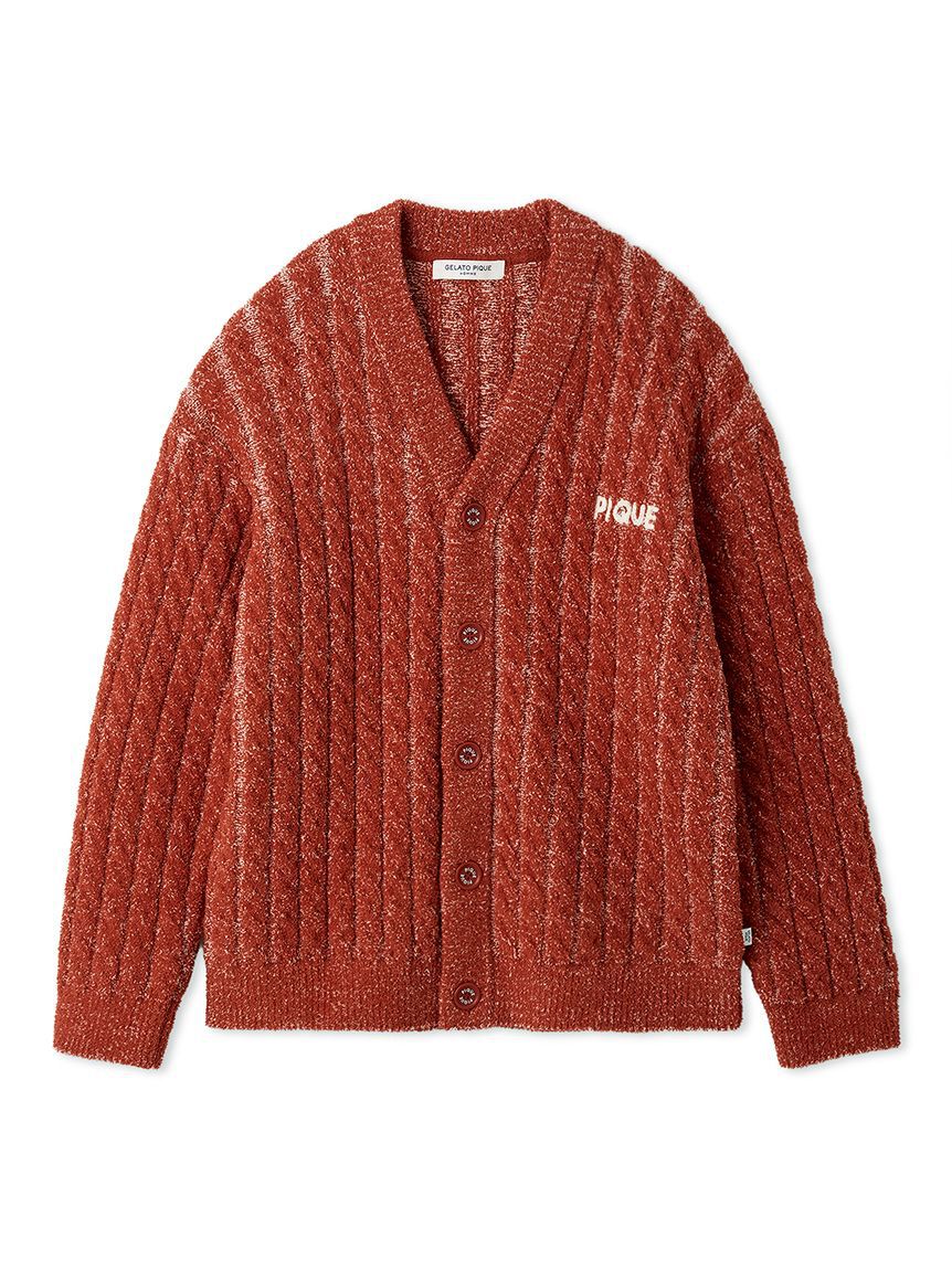 GELATO PIQUE HOMME「【HOMME】メランジカーディガン」|カーディガン|RED