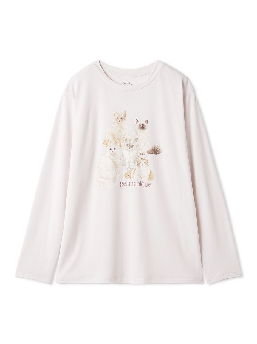 gelato pique「キャットワンポイントロンT」|ルームウェア|