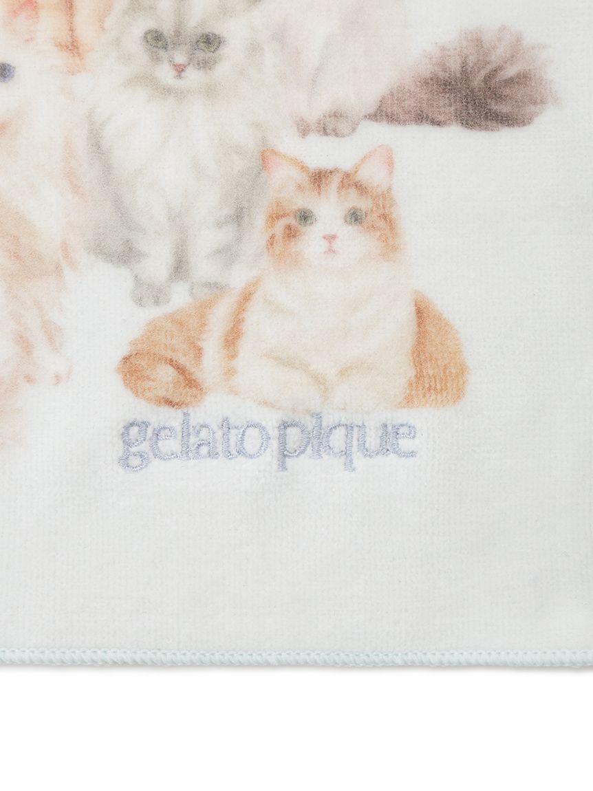 gelato pique「キャットワンポイントハンドタオル」|ハンカチ|