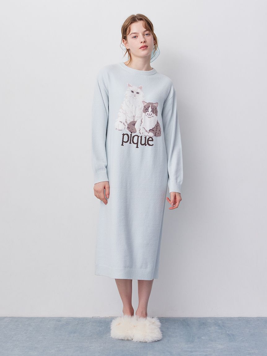gelato pique「エアリーモコキャットジャガードワンピース」|ルームウェア|