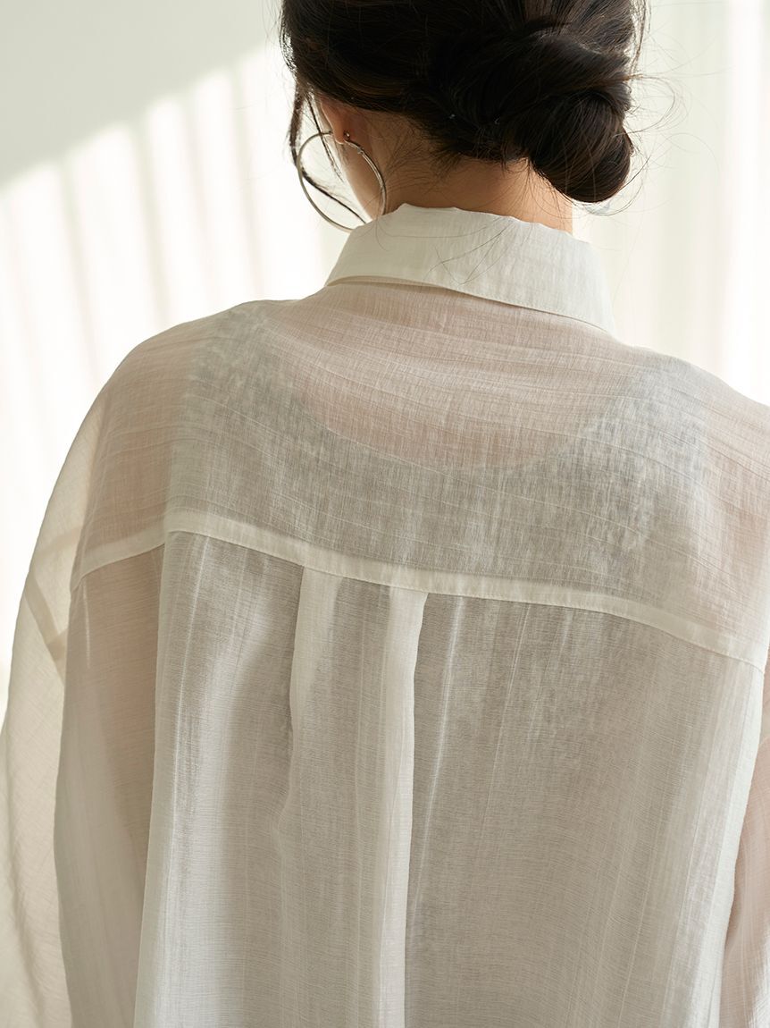 SNIDEL「シアーシャツ」|シャツ・ブラウス|