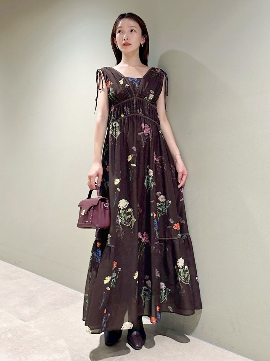 SNIDEL「【00サイズあり】フラワードロストディティールワンピース」|ワンピース|