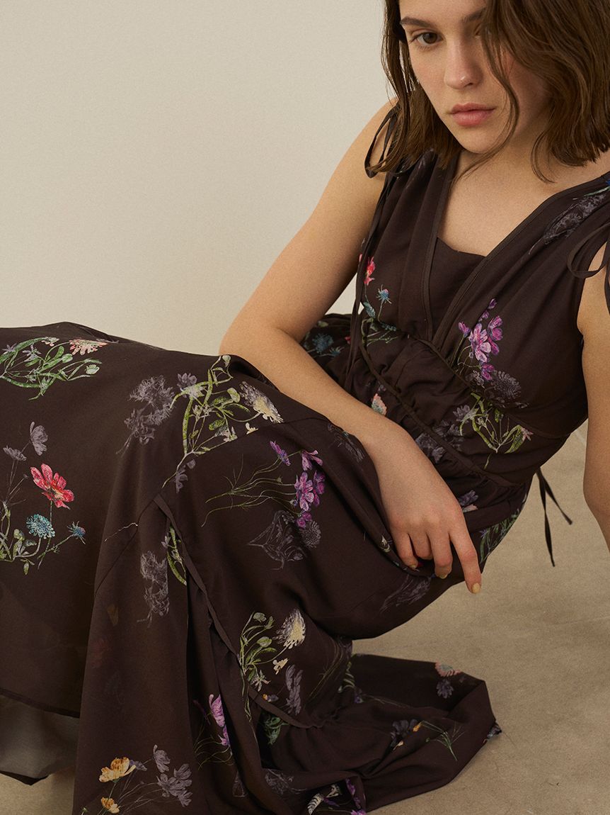 SNIDEL「【00サイズあり】フラワードロストディティールワンピース」|ワンピース|