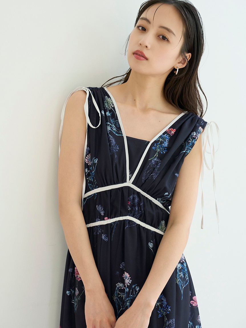 SNIDEL「【00サイズあり】フラワードロストディティールワンピース」|ワンピース|