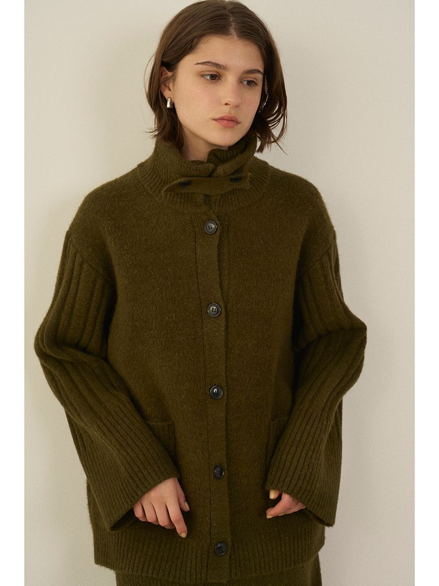 SNIDEL「ステンカラーニットジャケットカーディガン」|カーディガン|