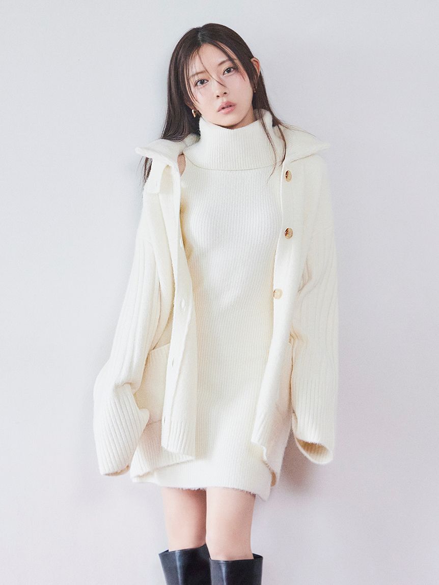 SNIDEL「ステンカラーニットジャケットカーディガン」|カーディガン|