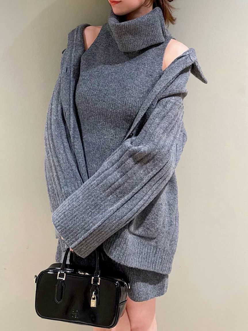 SNIDEL「ステンカラーニットジャケットカーディガン」|カーディガン|