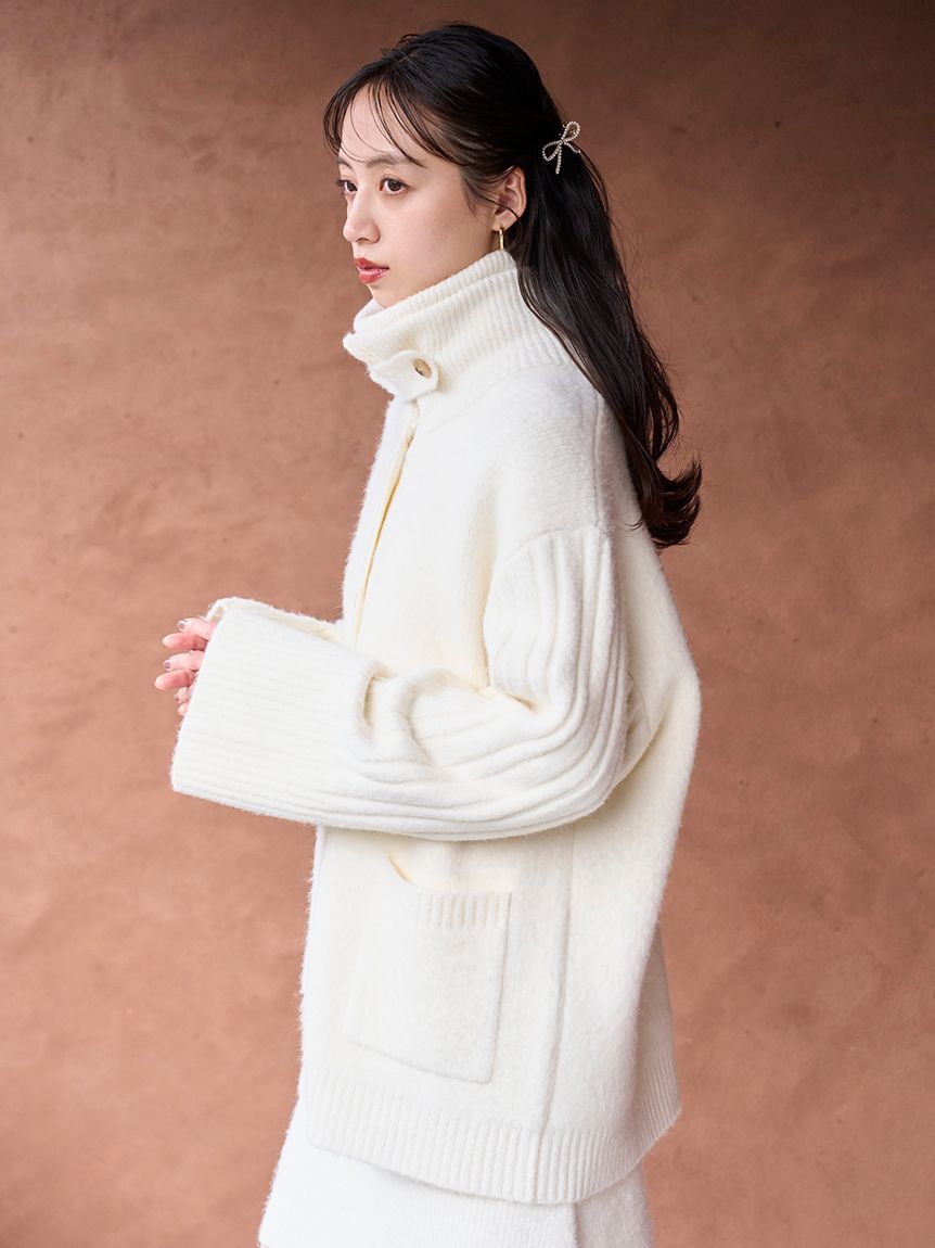 SNIDEL「ステンカラーニットジャケットカーディガン」|カーディガン|