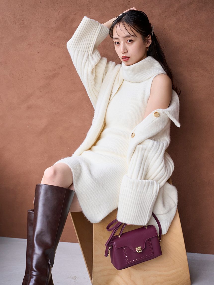 SNIDEL「ステンカラーニットジャケットカーディガン」|カーディガン|