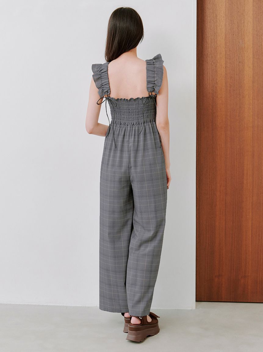 SNIDEL「シャーリングフリルオールインワン」|オールインワン|