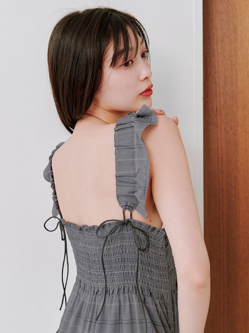 SNIDEL「シャーリングフリルオールインワン」|オールインワン|