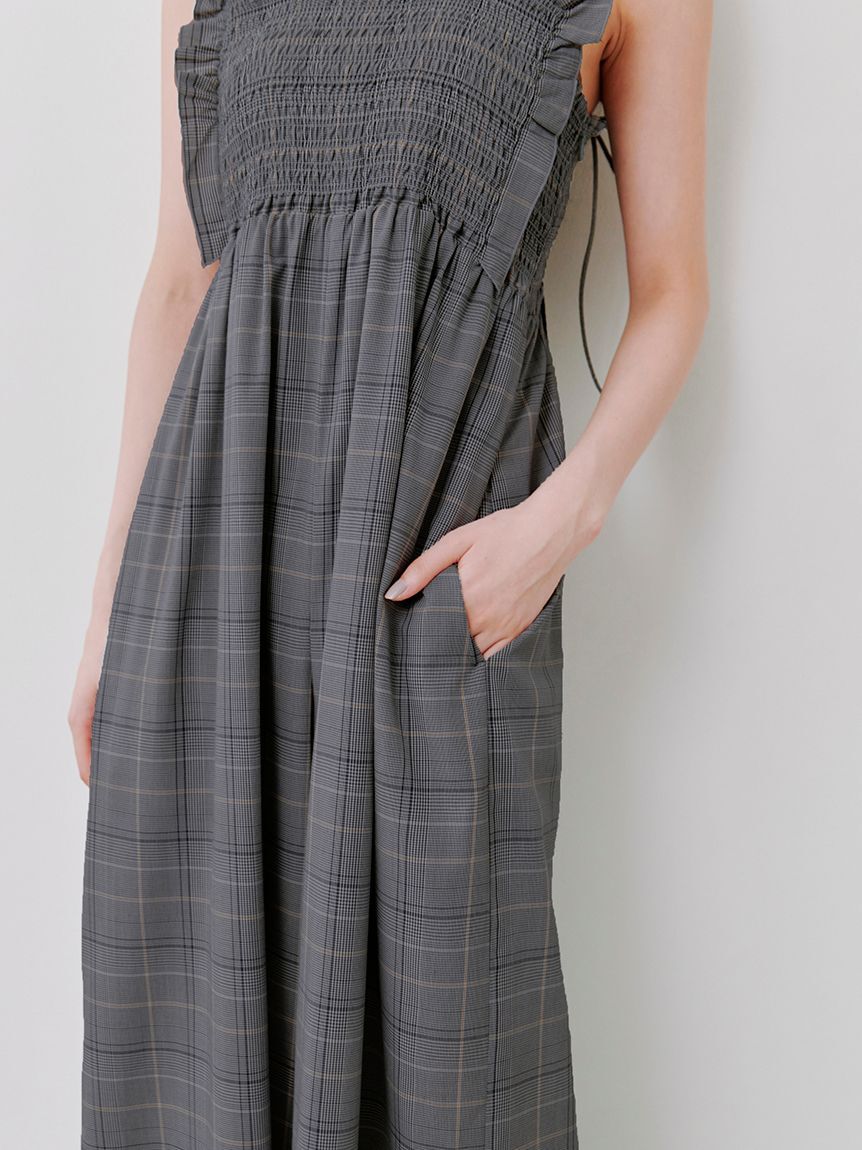 SNIDEL「シャーリングフリルオールインワン」|オールインワン|