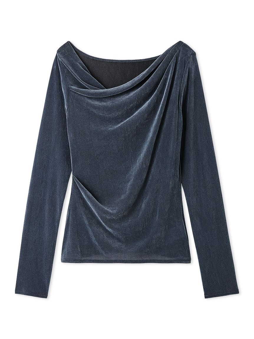 FRAY I.D「デコルテタックフロッキーチュールトップス」|Tシャツ・カットソー|