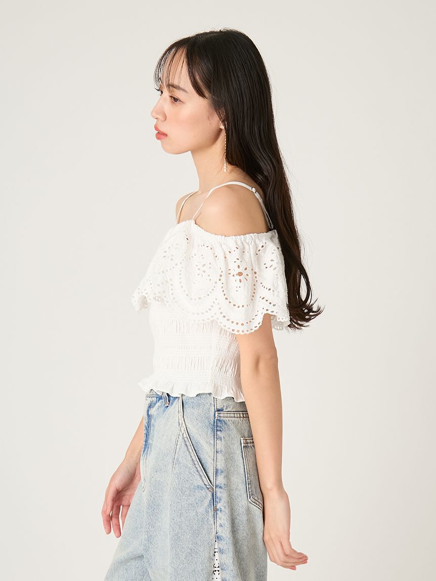 FRAY I.D「オフショルダーレースブラウス」|シャツ・ブラウス|