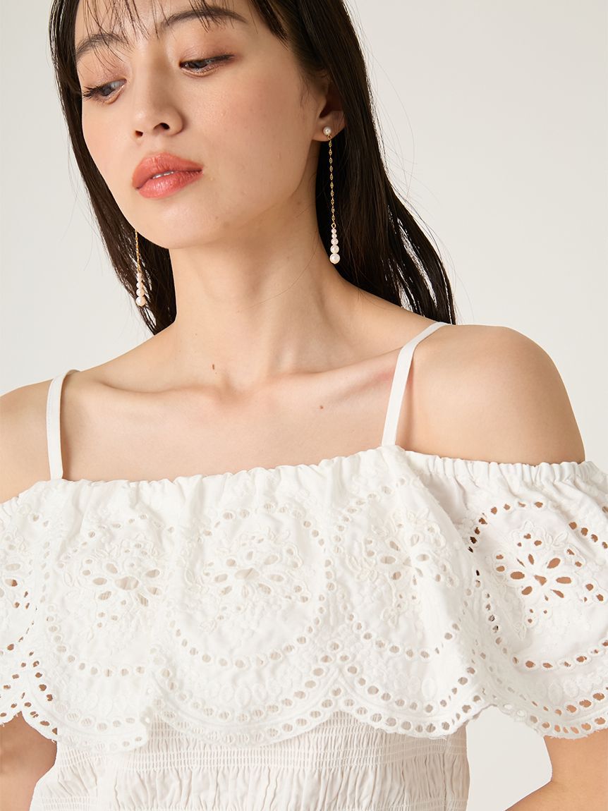 FRAY I.D「オフショルダーレースブラウス」|シャツ・ブラウス|
