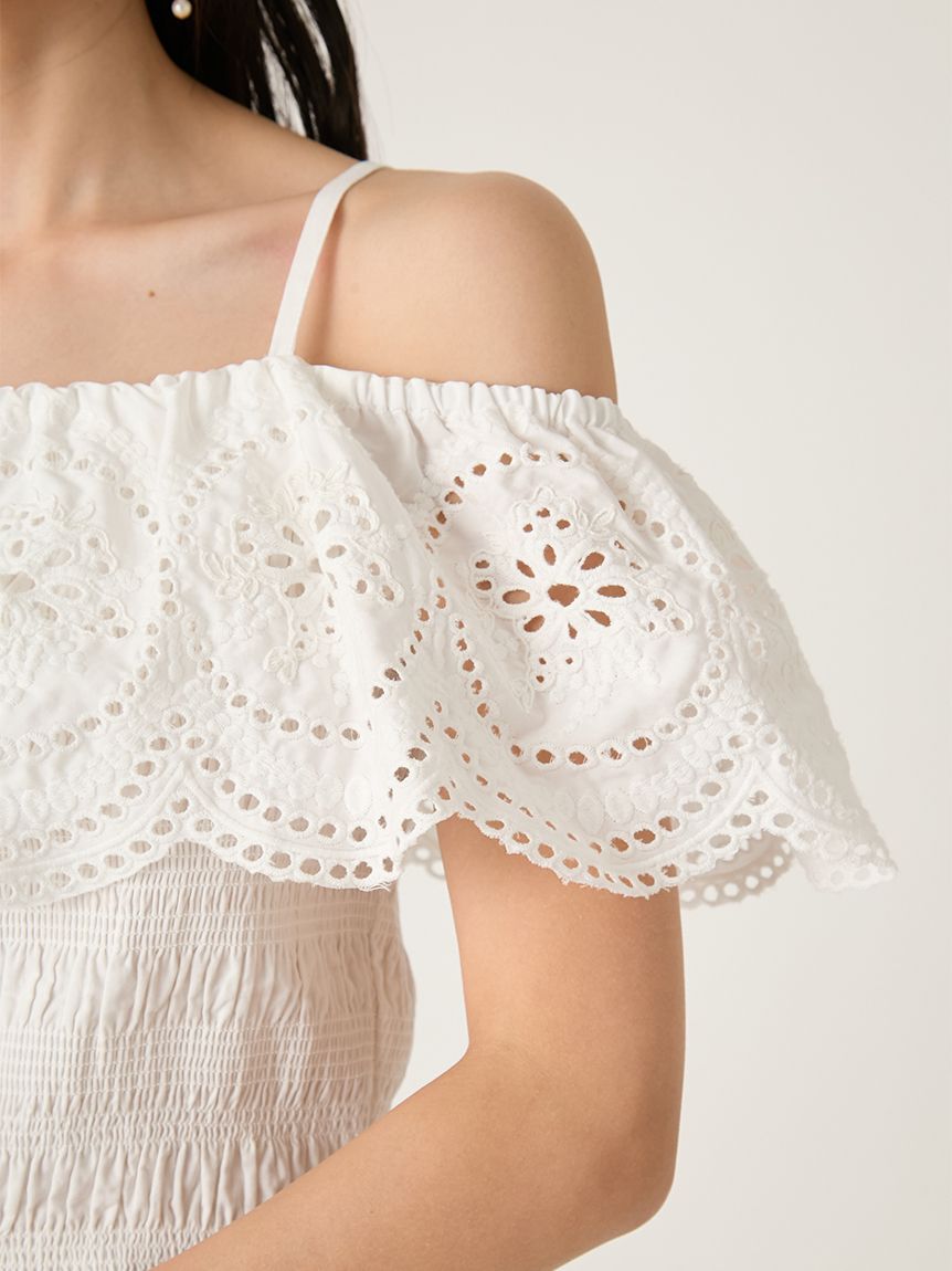 FRAY I.D「オフショルダーレースブラウス」|シャツ・ブラウス|