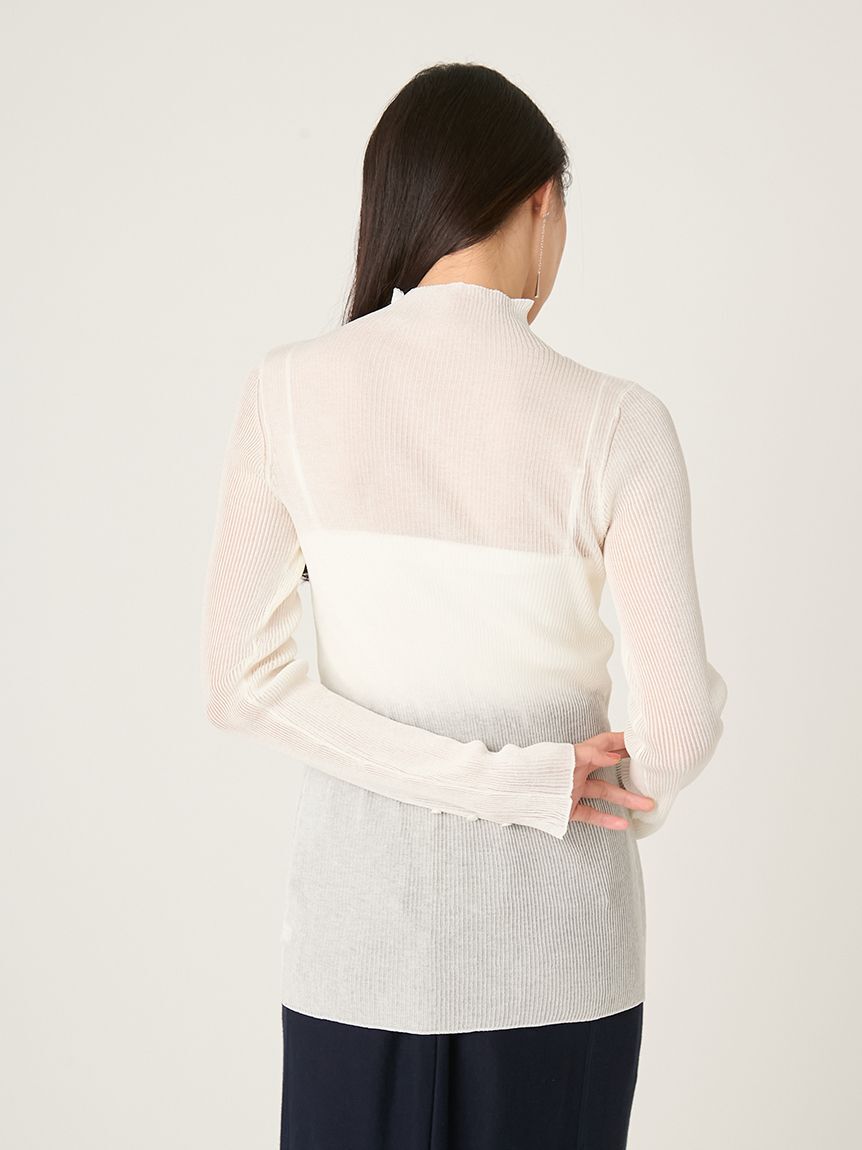 FRAY I.D「シアーハイネックニットプル/ウォッシャブル」|ニット・セーター|