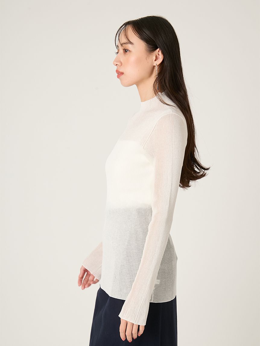 FRAY I.D「シアーハイネックニットプル/ウォッシャブル」|ニット・セーター|