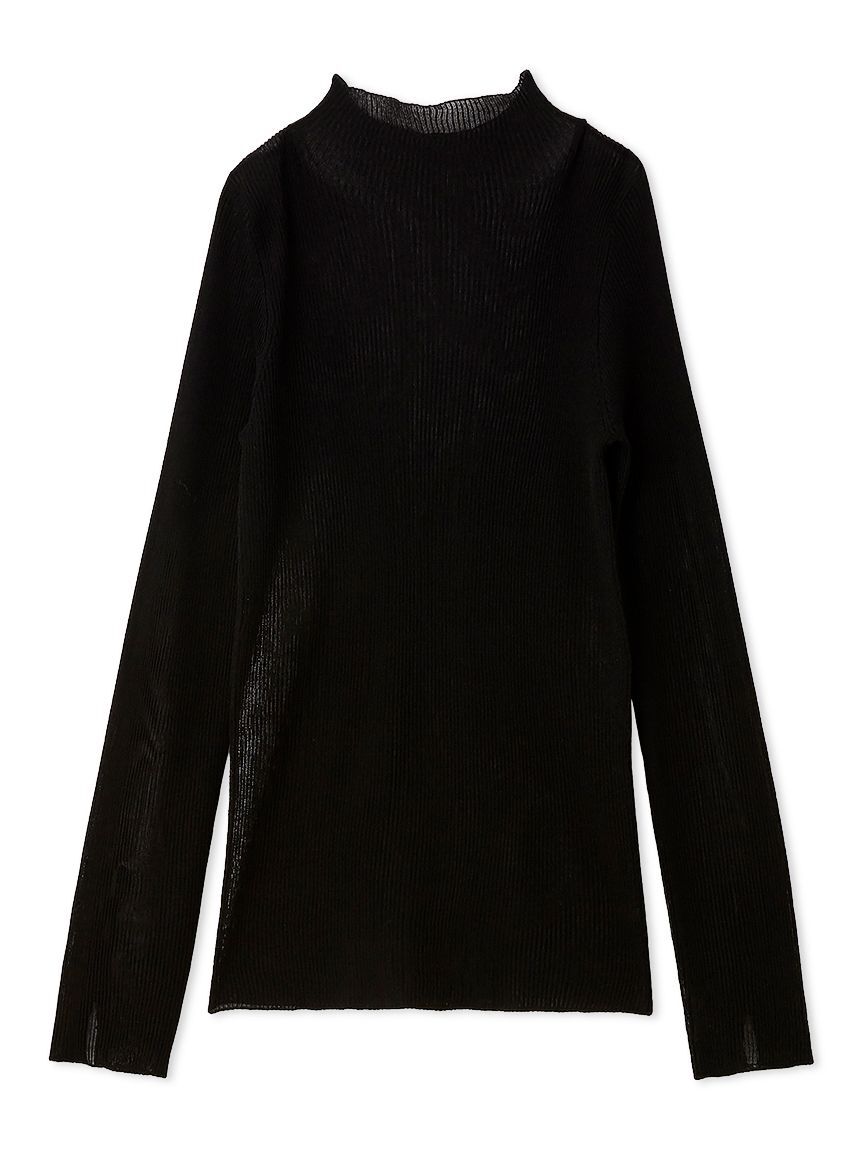 FRAY I.D「シアーハイネックニットプル/ウォッシャブル」|ニット・セーター|BLK