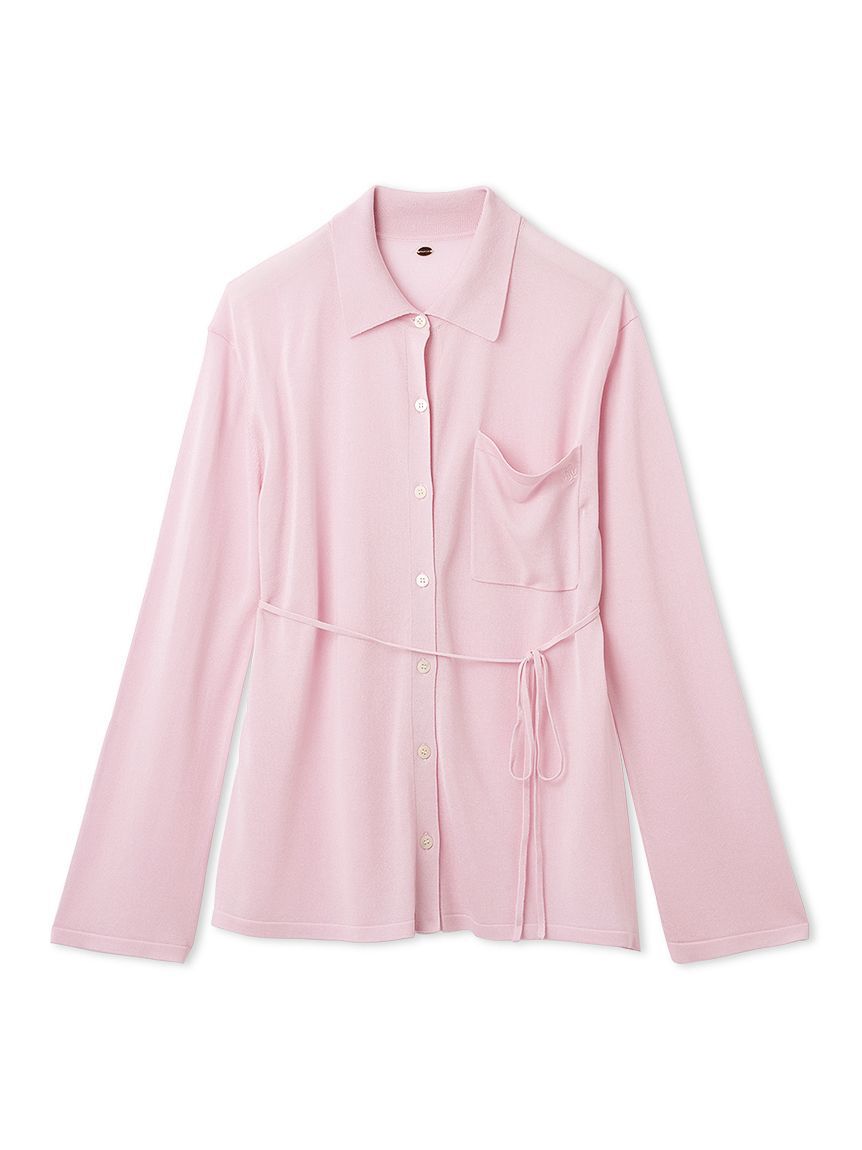 FRAY I.D「シルクブレンドシアーニットシャツ／ウォッシャブル」|ニット・セーター|PNK