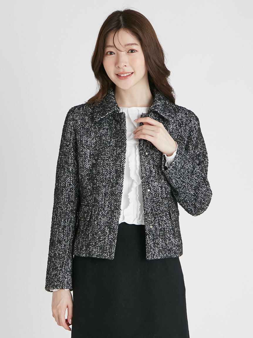 CELFORD「ステンカラーショートジャケット」|テーラードジャケット|