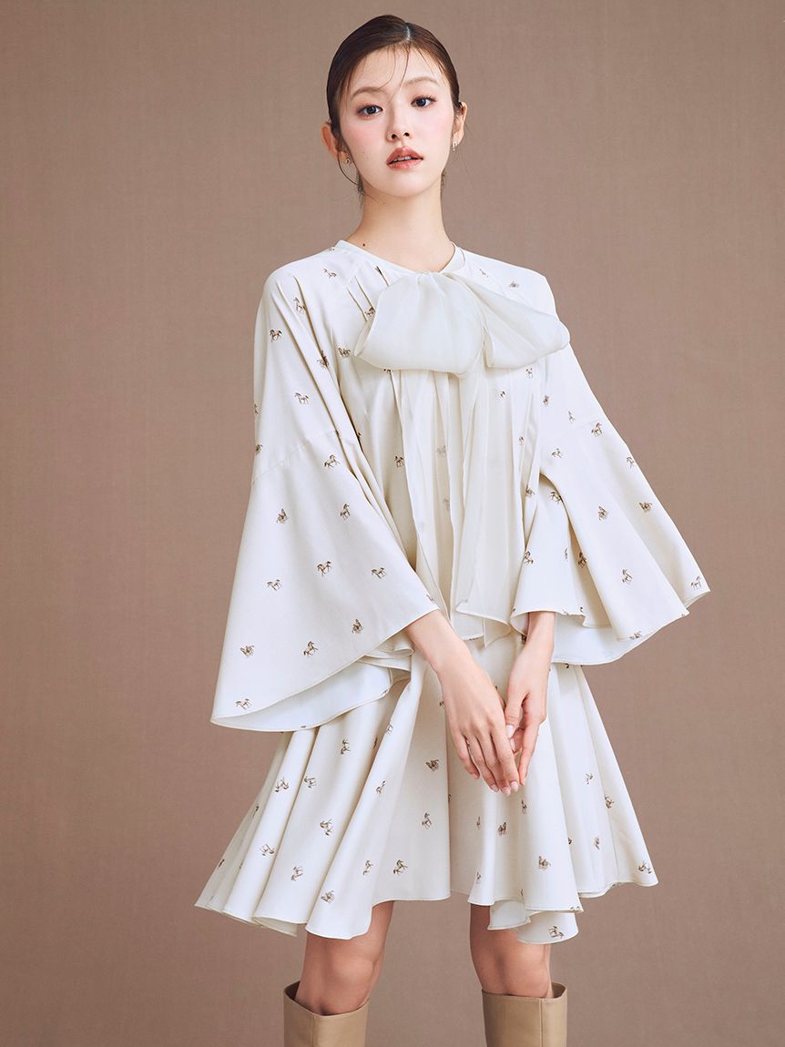 CELFORD「ビッグリボンフレアワンピース」|ワンピース|