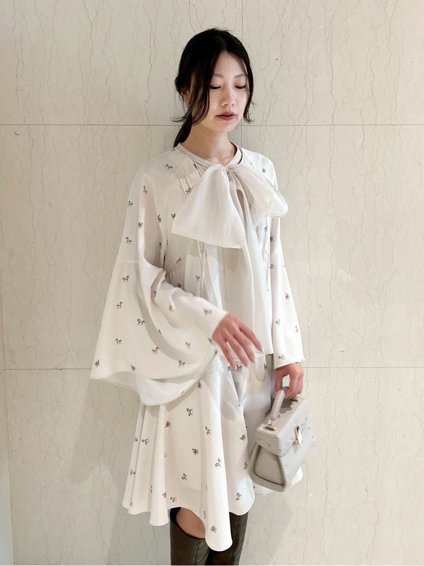 CELFORD「ビッグリボンフレアワンピース」|ワンピース|