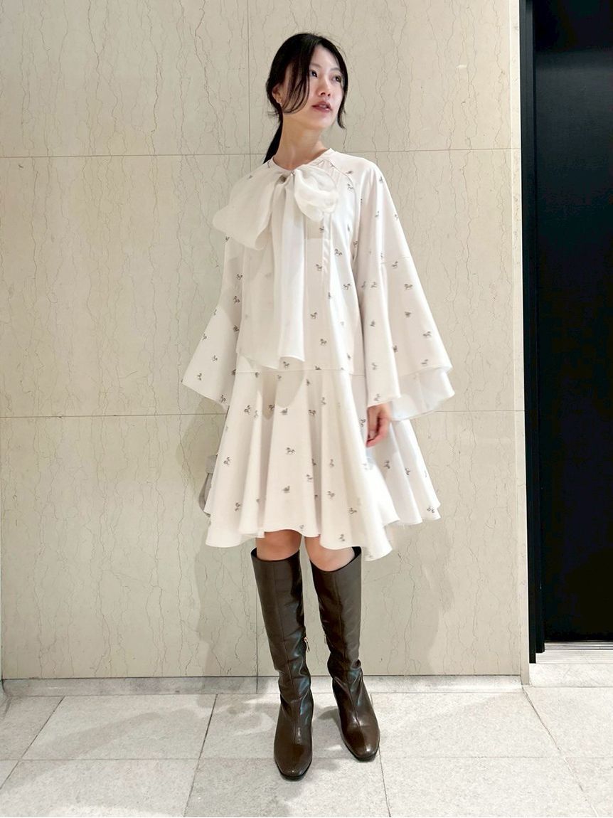 CELFORD「ビッグリボンフレアワンピース」|ワンピース|