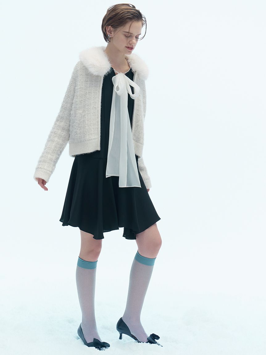 CELFORD「ビッグリボンフレアワンピース」|ワンピース|BLK