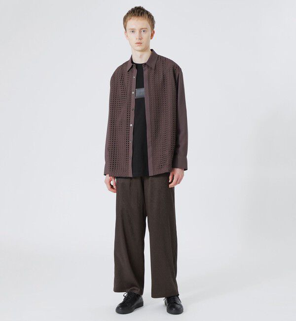  「ダイヤブレイドレースコンビシャツ」|シャツ・ブラウス|