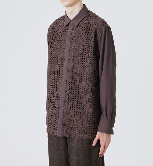  「ダイヤブレイドレースコンビシャツ」|シャツ・ブラウス|