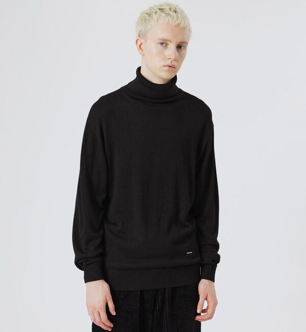  「ハイゲージタートル」|ニット・セーター|ブラック