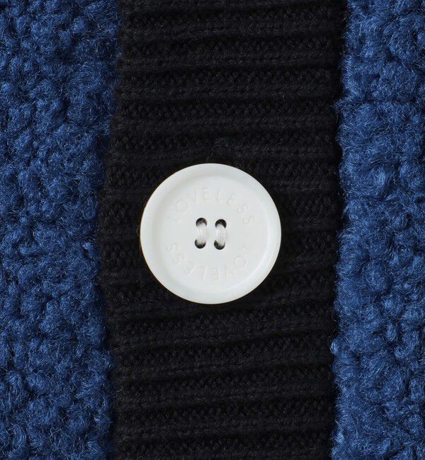  「【UNISEX】ボアコンビニットカーデ」|ニット・セーター|