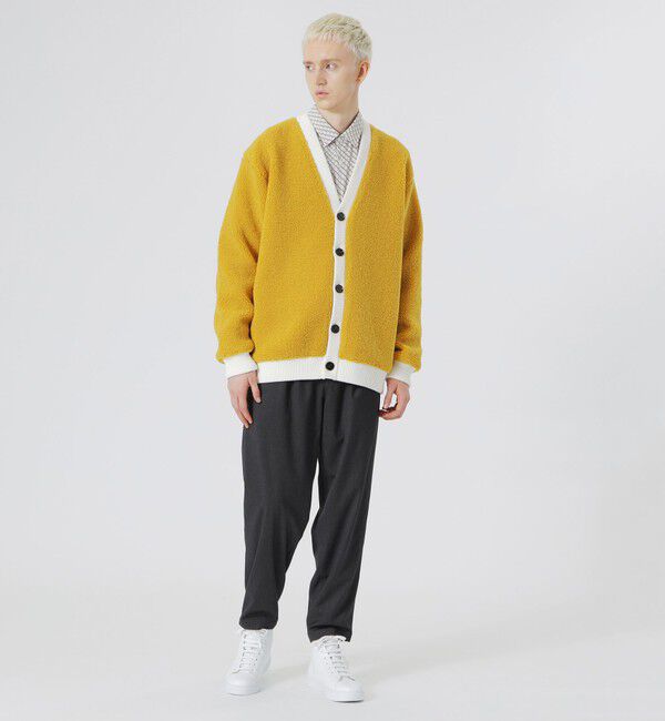  「【UNISEX】ボアコンビニットカーデ」|ニット・セーター|