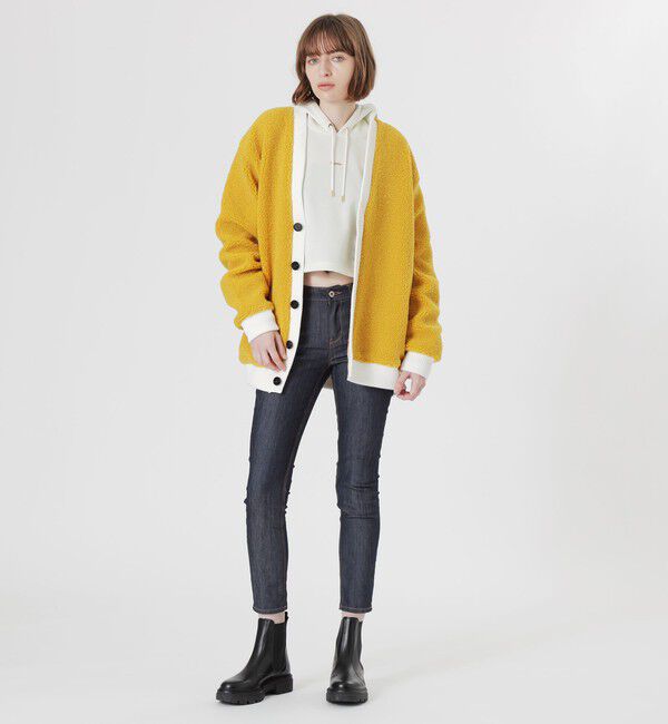  「【UNISEX】ボアコンビニットカーデ」|ニット・セーター|