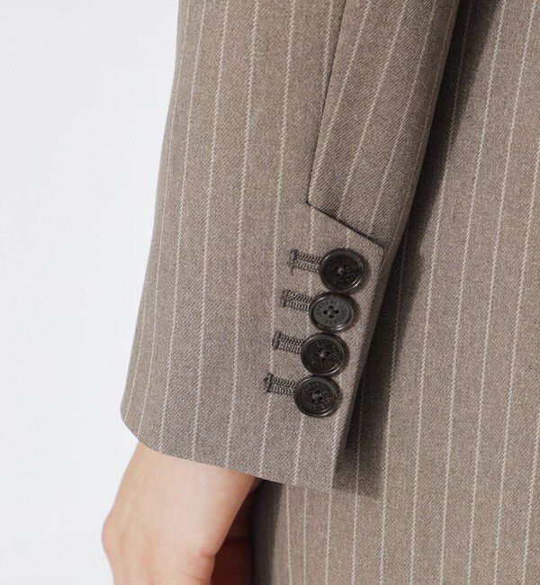  「ストライプクロップドジャケット」|テーラードジャケット|