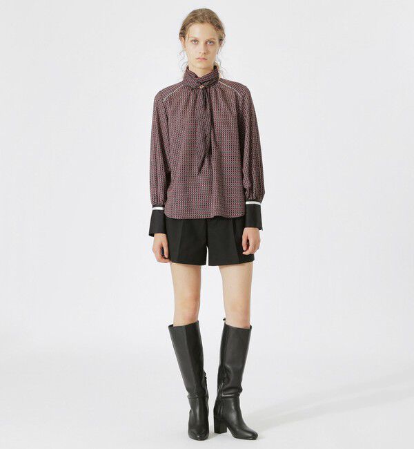  「フラスコジオメトリックプリントブラウス」|シャツ・ブラウス|