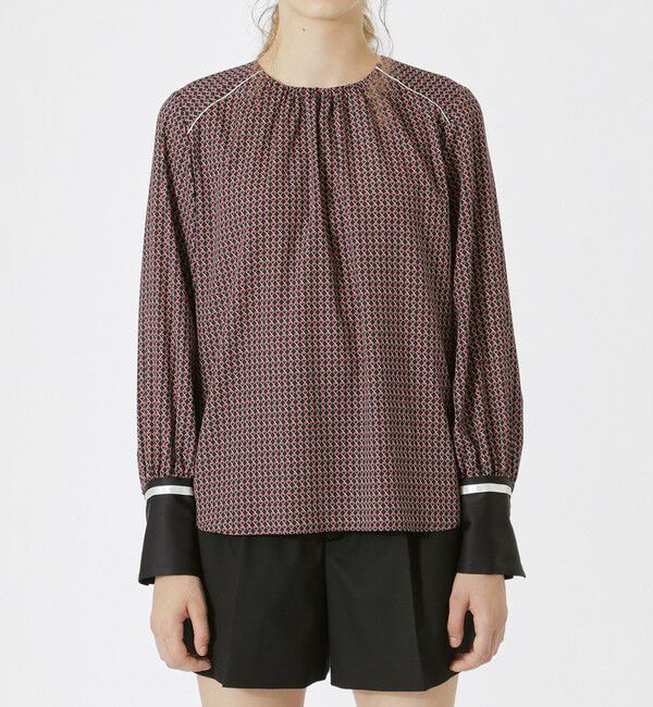  「フラスコジオメトリックプリントブラウス」|シャツ・ブラウス|