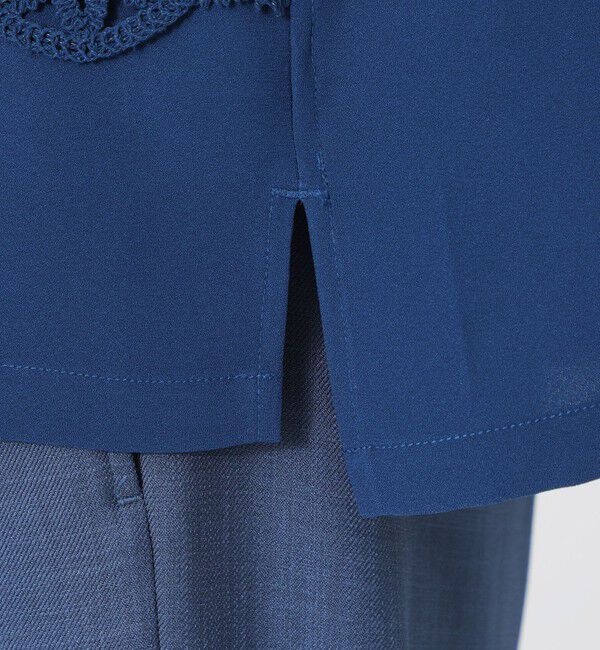  「レースコンビショートスリーブシャツ」|シャツ・ブラウス|