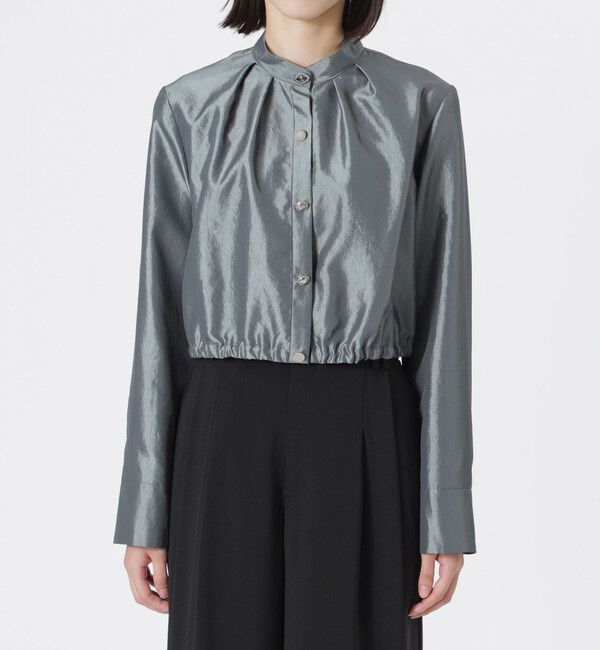  「タッククロップドバンドカラーシャツ」|シャツ・ブラウス|