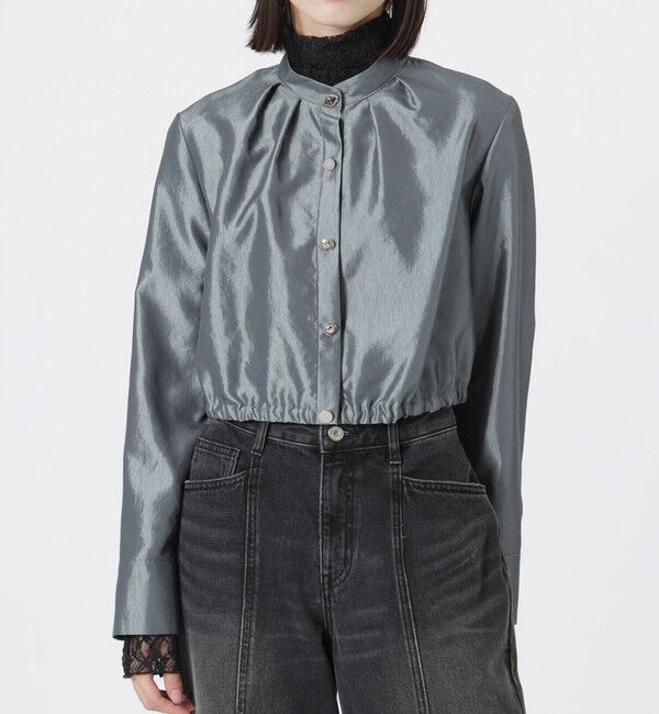  「タッククロップドバンドカラーシャツ」|シャツ・ブラウス|