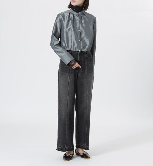  「タッククロップドバンドカラーシャツ」|シャツ・ブラウス|