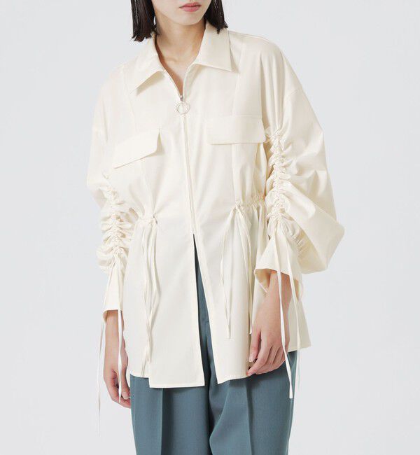  「ジップアップオーバーシャツ」|シャツ・ブラウス|