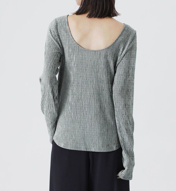  「バックオープンベロアトップス」|Tシャツ・カットソー|