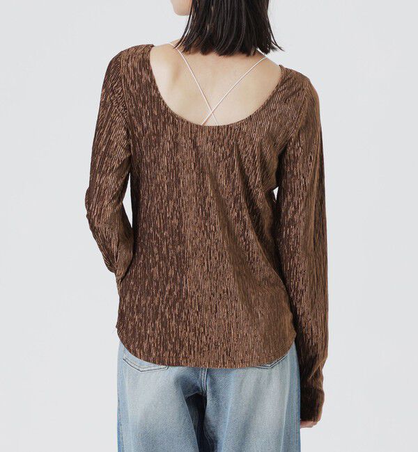  「バックオープンベロアトップス」|Tシャツ・カットソー|