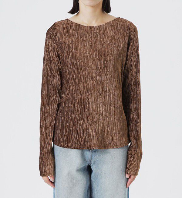  「バックオープンベロアトップス」|Tシャツ・カットソー|