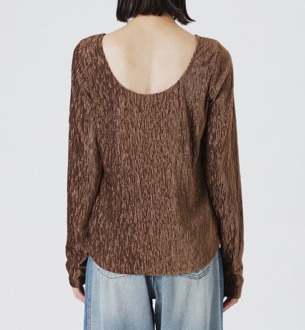  「バックオープンベロアトップス」|Tシャツ・カットソー|