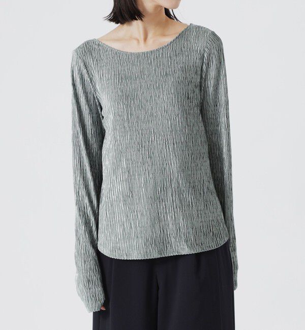  「バックオープンベロアトップス」|Tシャツ・カットソー|