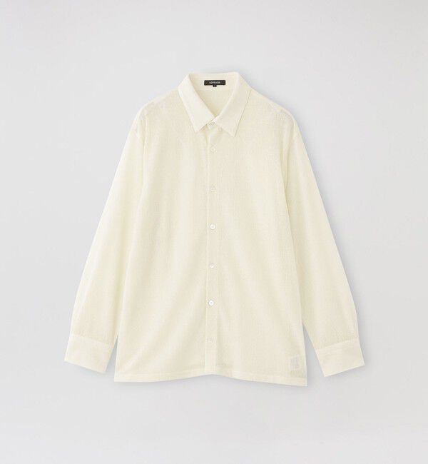  「ウールレースジャカードニットシャツ」|シャツ・ブラウス|ホワイト