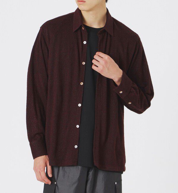  「ウールレースジャカードニットシャツ」|シャツ・ブラウス|